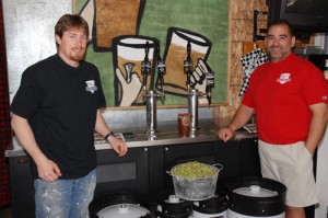 Karl Knoll, left, and Jeff Desantis have brewed their last batch of Seven Brides Brewing Co. beer at their original location. They’ve moved their manufacturing to 303 S. James St.