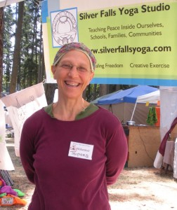 Tsipora Berman, pictured at Silverton Fine Arts Festival, has opened a yoga studio in the Silverton Hills and jumped into community activities.