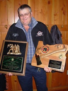 Oregon Firefighters Association\'s Life Time Achievement Award was bestowed on Drake\'s Crossing Rural Fire Protection District Chief Larry Bartels.