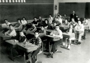 Miss Dehler\'s 1957-1958 7th and 8th grade class at Monitor.