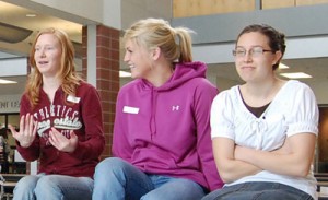 Kristi Schurter, Lindsey Kariker, Nicole Kuenzi share their thoughts on high school.