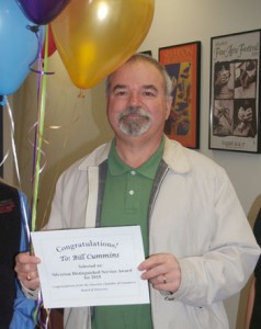 Bill Cummins was honored to be chosen for Distinguished Service.       