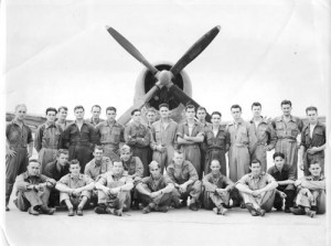 Art Gregg (third from left) with his squadron 