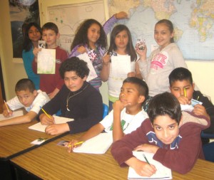 Robert Frost Elementary teacher Kathy Valdez\'s class of English Language Learners participated in a letter writing campaign to Valdez\'s friend in Japan.
