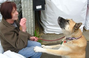 Lonna Boucher of Silverton, and her dog Suki.