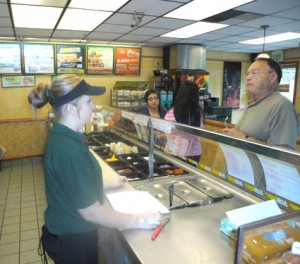 Angelica Villers, 18, is one of the lucky teens with a job: helping customers at Silverton Subway.