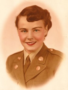 Shirley Stafford Boehmer in her Women\'s Army Corps uniform.