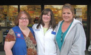 Veteran Rite Aid employees Dawn Hagedorn Arbuckle, Darcie Sorter and Debbie Branson.