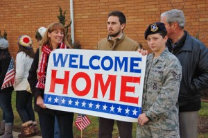 Well wishers lined the streets on Dec. 22 to welcome U.S. Army PFC Matt Stubblefield back to Silverton.