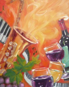 This year\'s poster for the Silverton Wine & Jazz Festival is by Barbara Bassett – titled \"Smokin\' Jazz.\"
