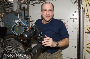 NASA astronaut and Silverton native Don Pettit experimenting with two cameras on a recent mission onboard the International Space Station. One of the cameras is capable of taking infrared images. Photo: NASA.
