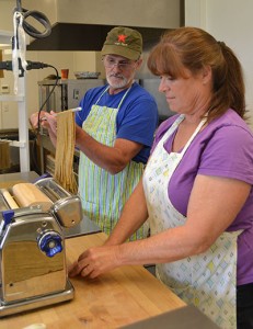Pati Harris and Wayne Huisman make Esotico, an artisan pasta. They run the new company with their respective spouses George and Julie.