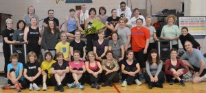 Andi Morgan celebrated 25 years of friendship and Jazzercise in Silverton on March 10 with a class full of friends. Photo by Kristine Thomas. 