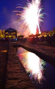 The firework display on July 3 is now in the Market Garden. Photo by Jim Kinghorn