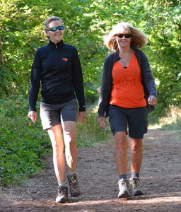 Debbie Eder and Leah Stolte-Doerfler have walked many miles together to prepare Leah to hike the Camino de Santiago in Spain. 