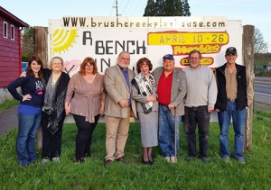 The cast and crew of "A Bench in the Sun".