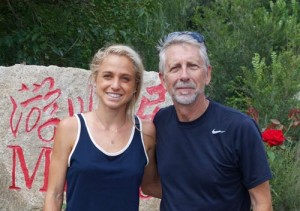 Steve Ritchie with steeplechaser Genevieve Lacaze of Australia.