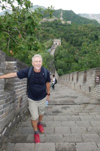 Steve Ritchie on the Great Wall of China.