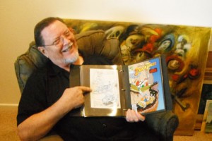 Bob Foster shows his portfolio of comic book sketches and  covers, including “Disney’s DuckTales”.