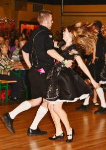 Two of the Kleinstadtlers performing during Wurstfest. Photo by Jim Kinghorn.