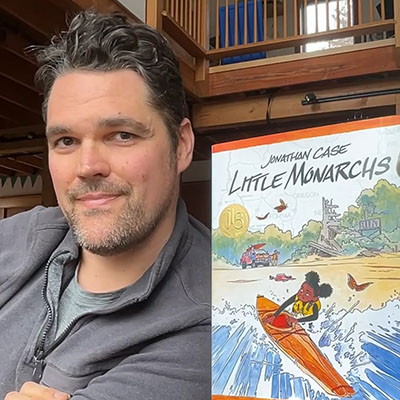 Graphic novelist, Jonathan Case with his latest novel, Little Monarchs, nominated for a 2023 Eisner Award