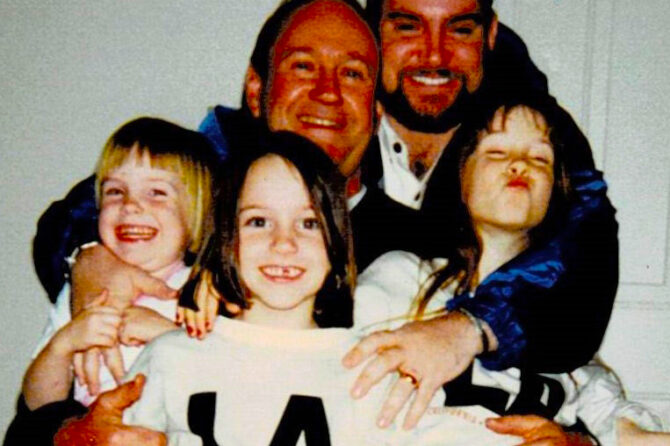 A Keeton family photo from the 1990s with Joe Keeton (in hat) with his father and three of his daughters as children. Courtesy Autumn Keeton