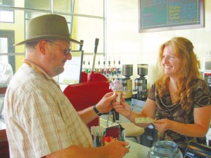 Christy Peters serves ice cream, coffee drinks and now lunch items at Silverton Coffee Station.