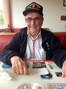Stayton resident Vern Staley – then and now. Vern served with the 2nd Battalion, 274th Infantry, 70th Infantry Division during World War II. In April he was taken on an Honor Flight to the World War II Memorial in Washington, D.C.