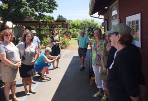 Local business people toured Piluso Winery in Aumsville in June as part of a resource familiarization and networking goal. Photo by Jerry Stevens
