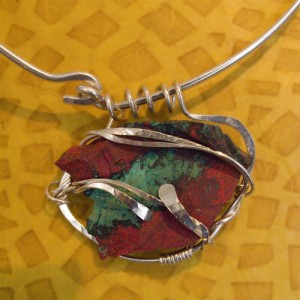 Emily Start’s jewelry is featured this month at Lunaria Galler along with Teresa Burgett’s works .