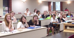Silverton High School girls attend Girls State at Willamette University.