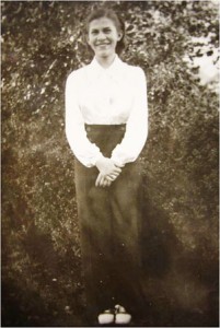 Cheryl Arbuckle in her 1930s usherette uniform.