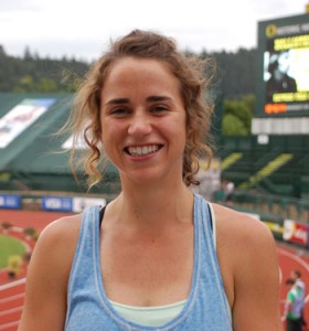 Mandy Meyer at Hayward Field in Eugene.