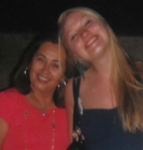 Alexandra with her Brazilian host mom