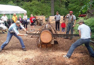 Logging events are some of the activities during Historic Silver Falls Day. 