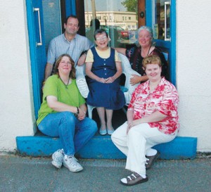 Our Town in 2004. Deede Williams, Jim Kinghorn, Carolyn Berg, Paula Mabry, and Dixie McCartney