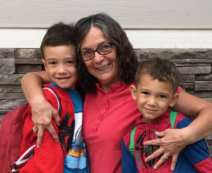 Joyce Beck with grandsons Gavin and Ethan