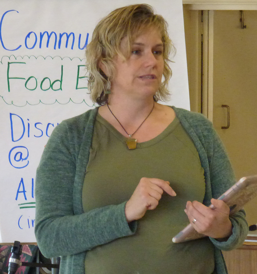 Beth Myers-Shenai, Silverton Food Coop board member explained the coop is looking for community input on food equity.