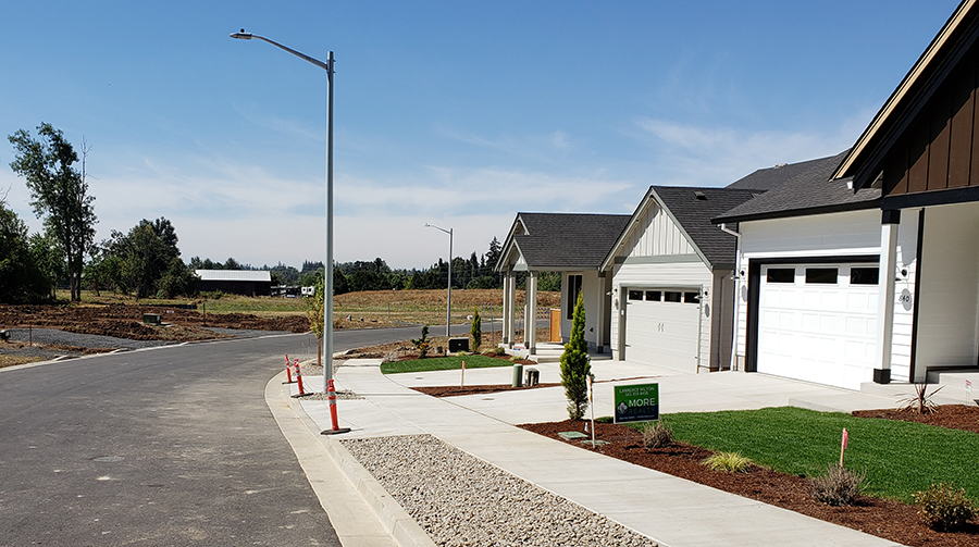Two model homes at the West End Gateway development in Silverton.