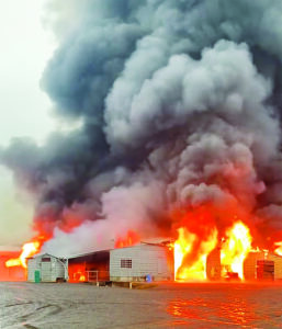 Responding fire crews discovered a barn fully involved Oct. 21 during a callout in Mount Angel.  