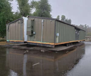 A look at the unfinished modular building that Sheltering Silverton will use for a warming center. The center will be located at the city’s Public Works compound on McClaine Street. 