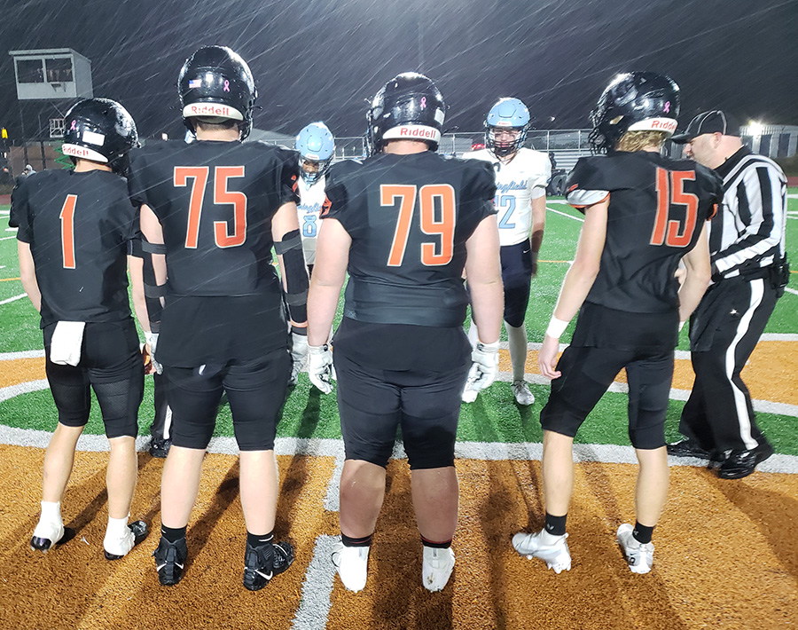 Silverton captains Jackson Pfeifer (1), Sam Clements (75), Sam Schaffers (79) and Cohen Mulick (15) combined for 8 slots on the all-Mid-Willamette Conference football all-stars.