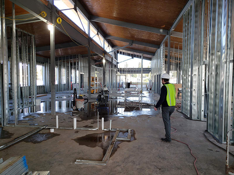 Silverton Community Development Director Jason Gottgetreu gives a tour of the second floor of the Civic Center building. The new facility is set to open in September, with questions remaining on the final disposition of other properties in town. James Day