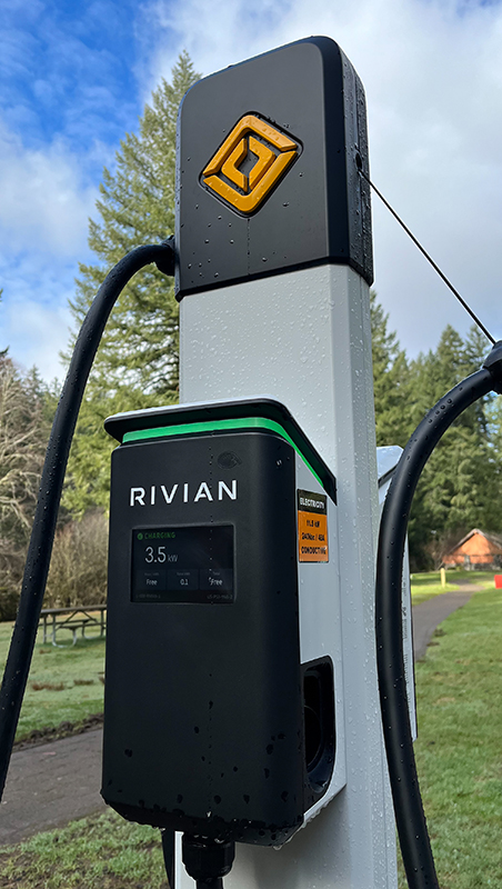 One of the charging stations at Silver Falls State Park. Jo Niehaus