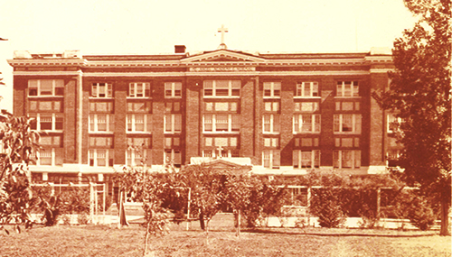 The Normal School – now demolished – in the early 20th Century.   
Courtesy Mt. Angel Historical Society