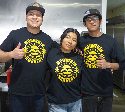 Antonio Morales, Ibet Lopez and Julin Morales, the crew of Mountain Burgers. Melissa Wagoner