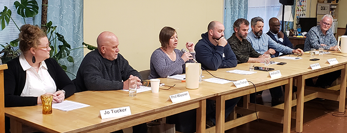 Silverton Grange hosted a School District candidates forum on April 23. James Day