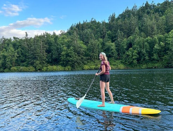 Paddle boarder renting from Paddle Silverton -- courtesy of Britt Edmondson