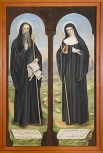 A painting depicting St. Benedict and St. Scholastica by Sr. Protasia Schindler. Stephen Floyd