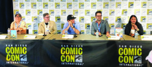 Jonathan Case -- second from the right -- sitting on the Panel for Educators and Librarians, known as Interactive and In-person, at the 2023 Eisner Awards at San Diego Comic Con.          Submitted Photo